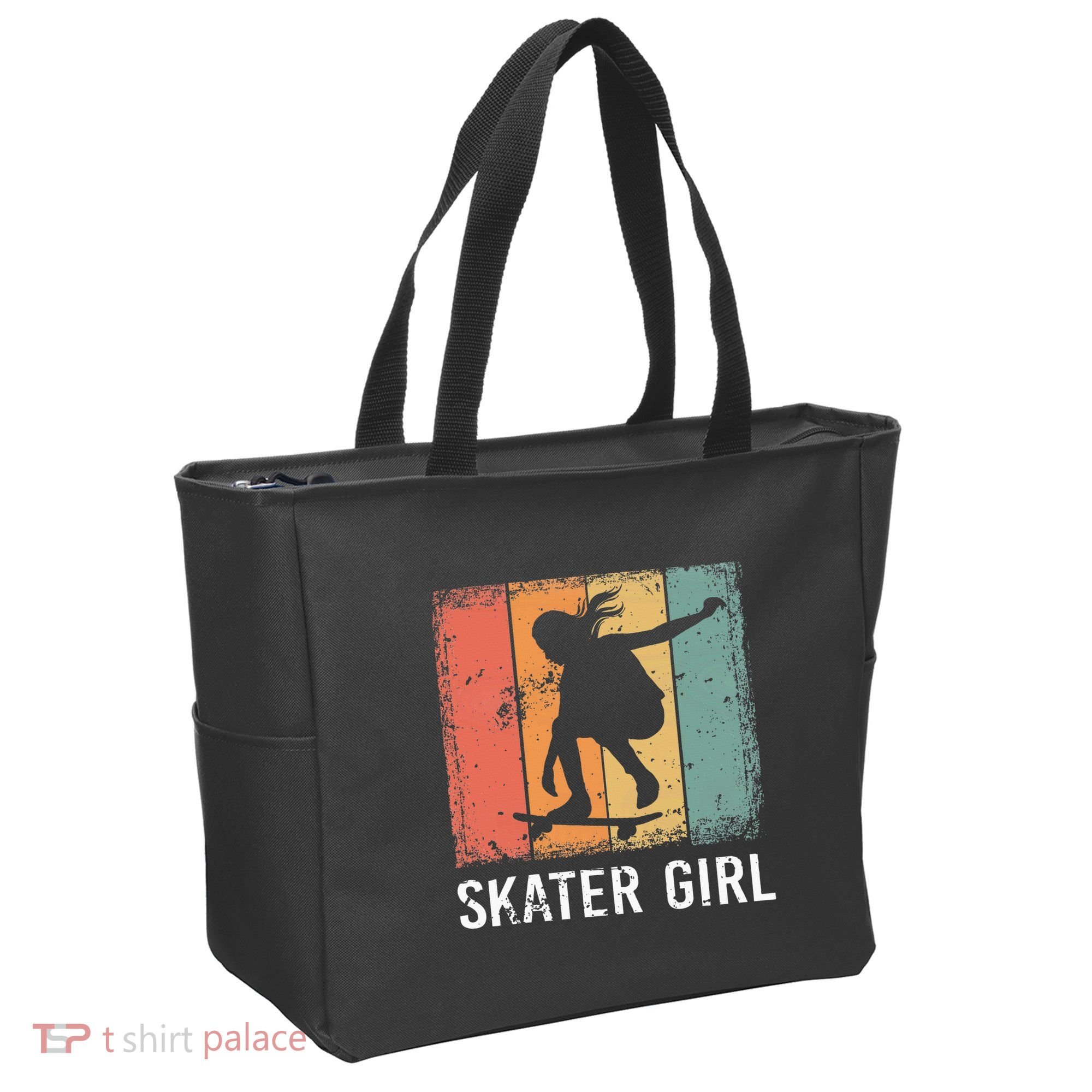 Cool Skater Art Women Skateboarding Skateboard Skating Tote Bag