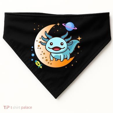Cute Space Axolotl- I Axolotl Questions USA-Made Doggie Bandana