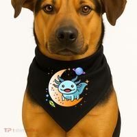 Cute Space Axolotl- I Axolotl Questions USA-Made Doggie Bandana thumb 1
