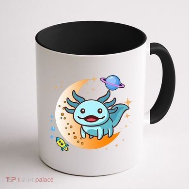 Cute Space Axolotl- I Axolotl Questions Coffee Mug back