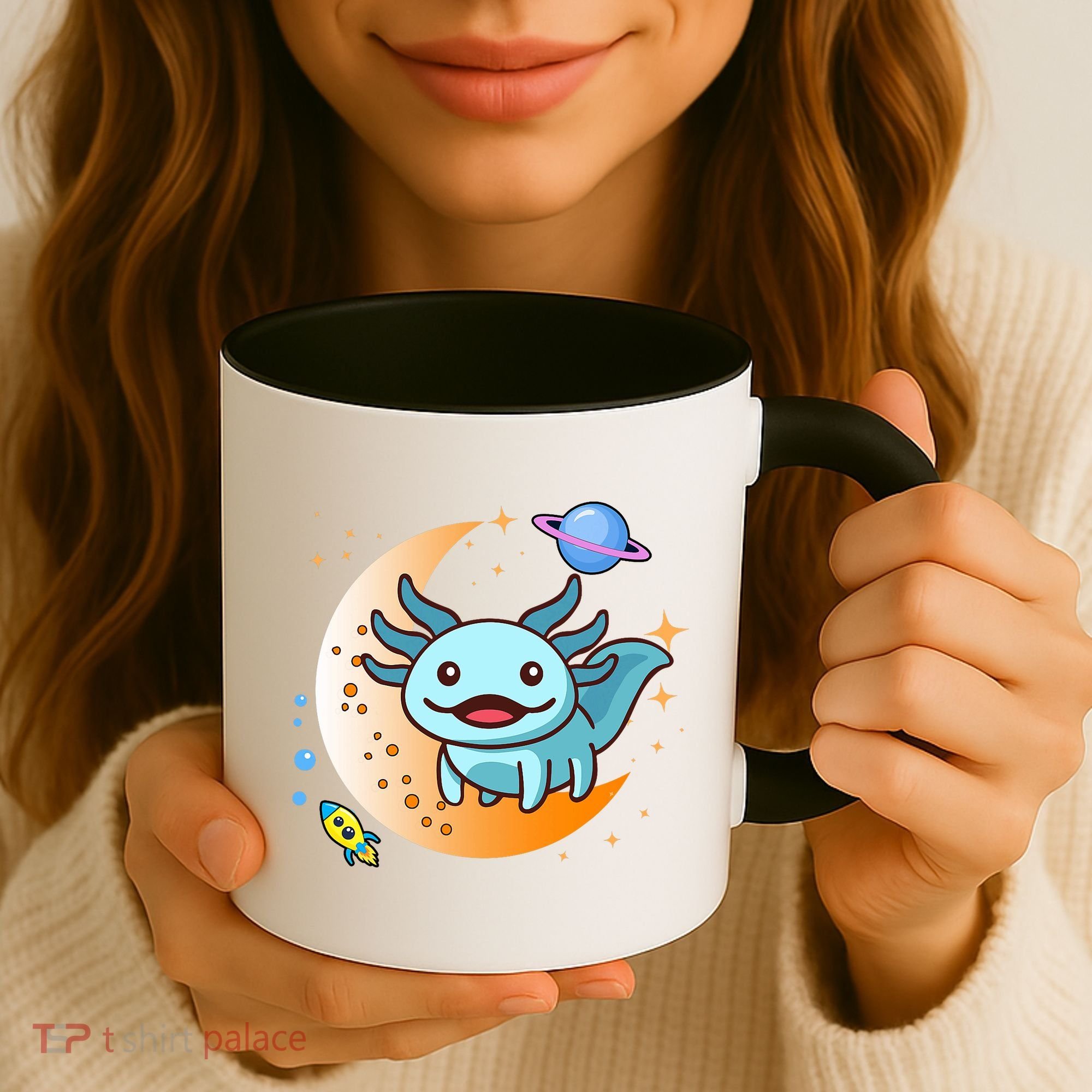 Cute Space Axolotl- I Axolotl Questions Coffee Mug