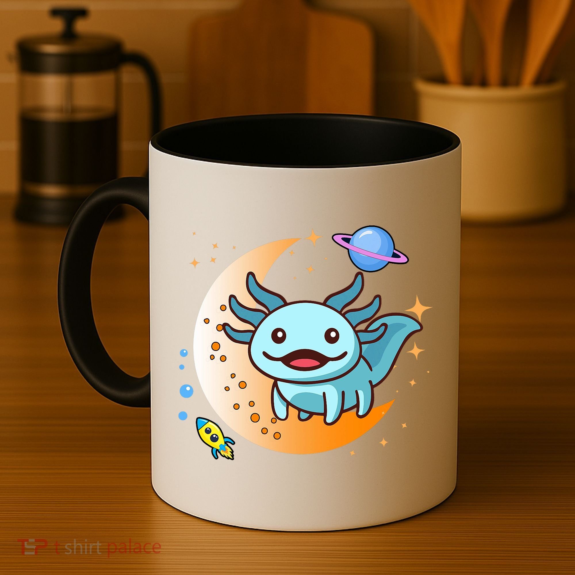 Cute Space Axolotl- I Axolotl Questions Coffee Mug