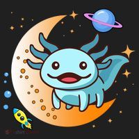 Cute Space Axolotl- I Axolotl Questions Beanie thumb 2
