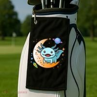 Cute Space Axolotl- I Axolotl Questions Golf Towel thumb 2