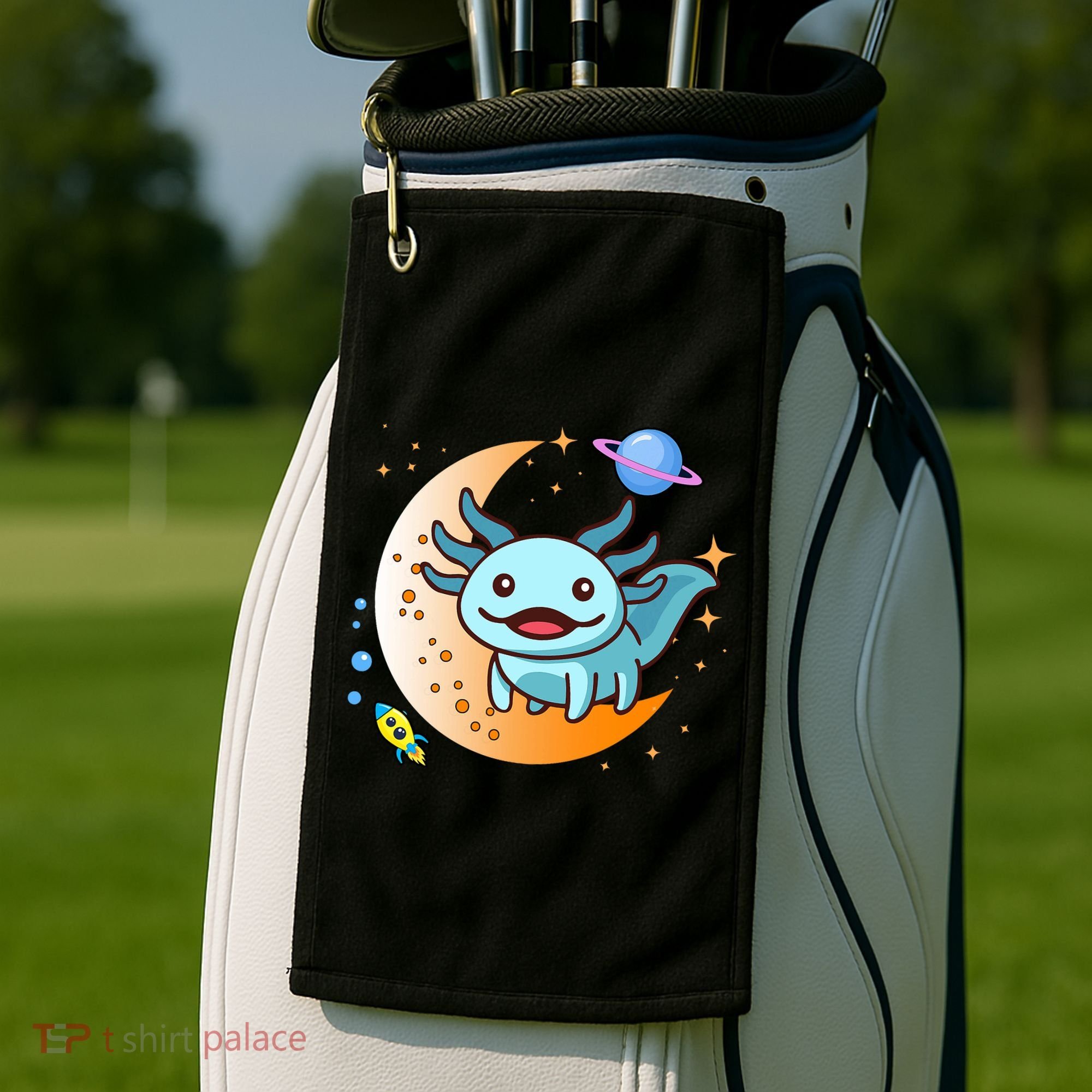 Cute Space Axolotl- I Axolotl Questions Golf Towel