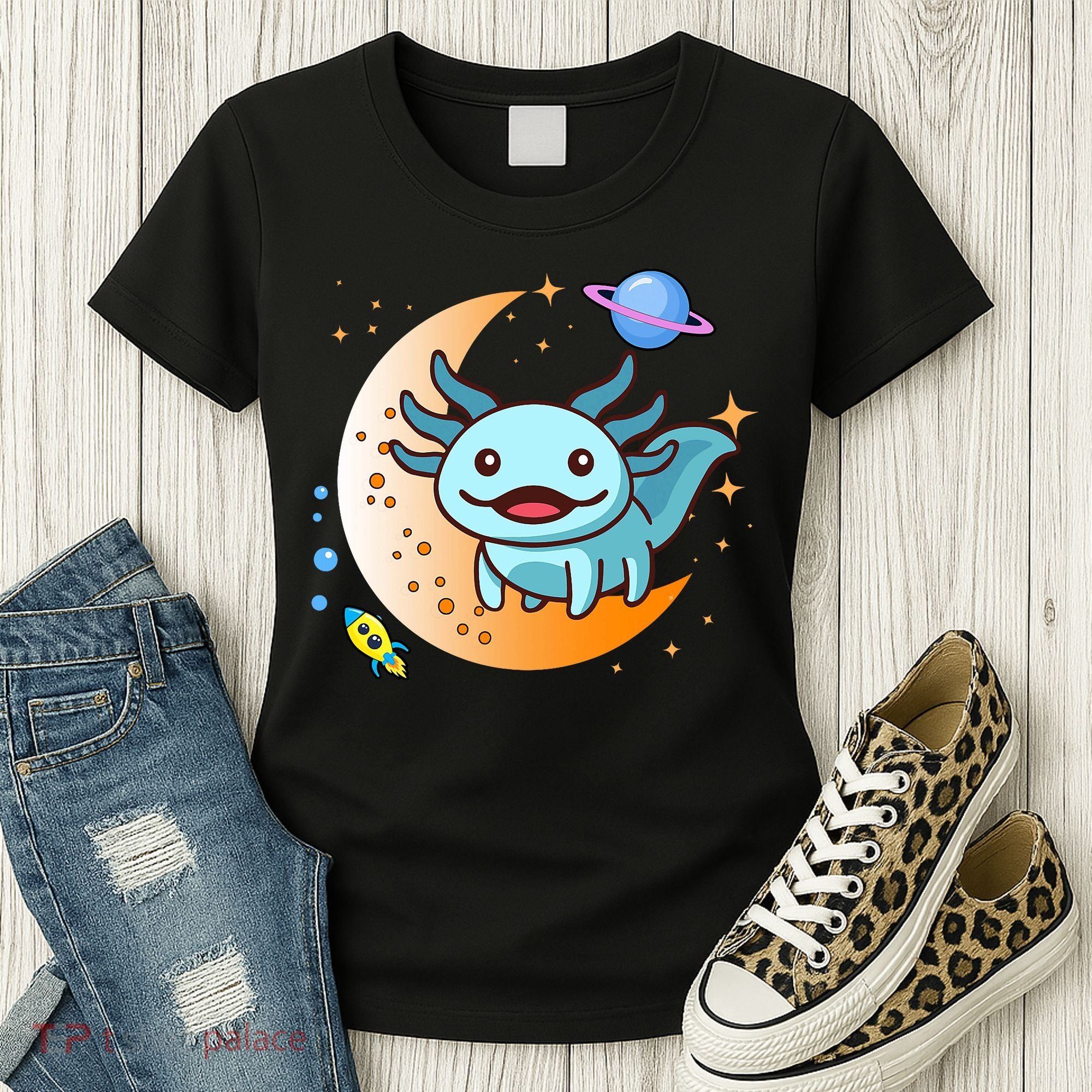Cute Space Axolotl- I Axolotl Questions Women's T-Shirt