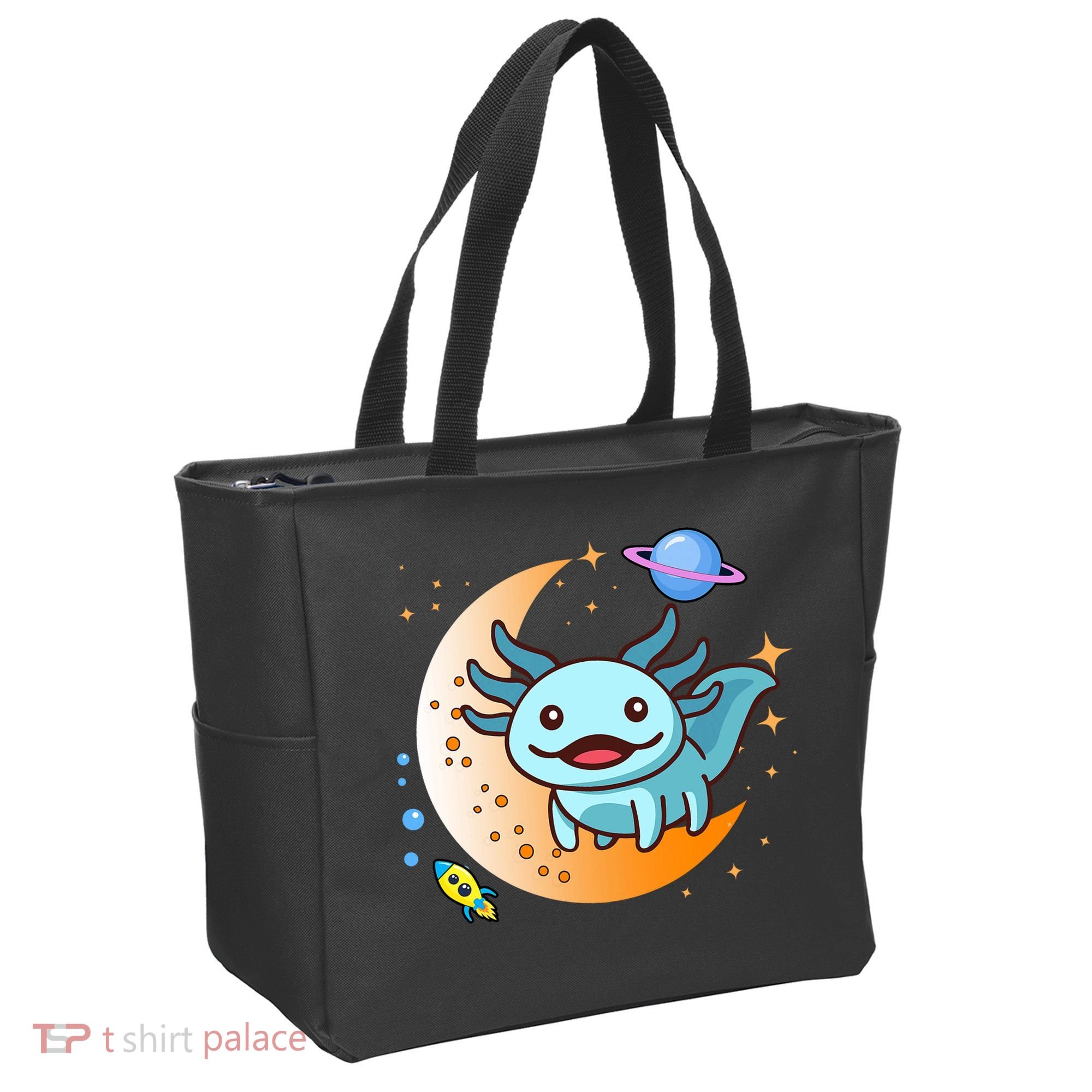 Cute Space Axolotl- I Axolotl Questions Tote Bag