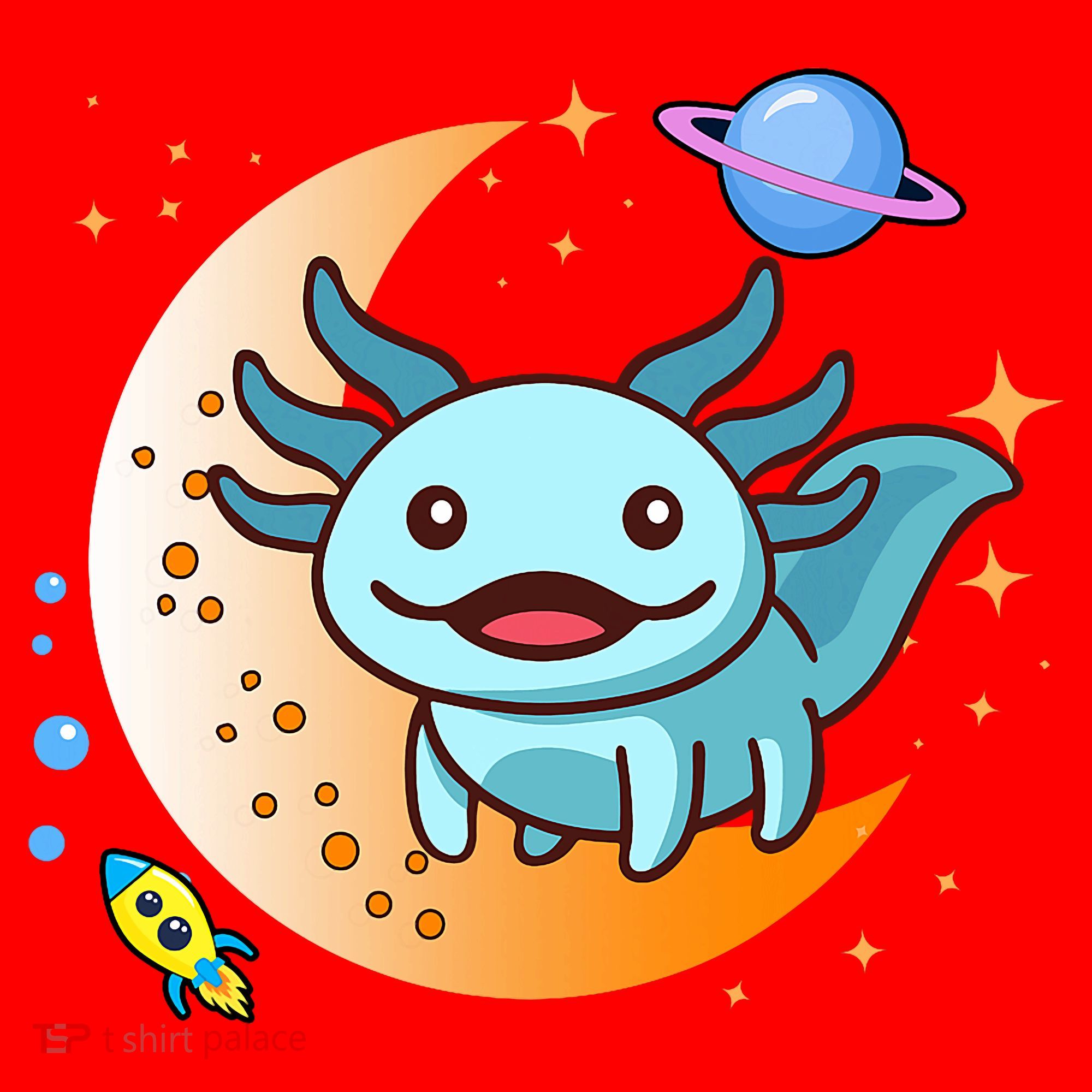 Cute Space Axolotl- I Axolotl Questions Santa Hat
