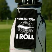 Cool Skateboard Art This Is How I Roll Skateboarding Golf Towel thumb 2