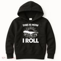 Cool Skateboard Art This Is How I Roll Skateboarding Kids Hoodie thumb 0