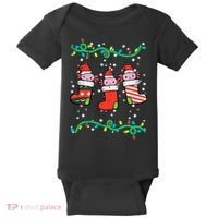 Christmas Stockings Axolotls Cute Xmas Girl Baby Bodysuit thumb 0