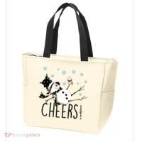 Cheers Snowman And Wine Christmas Tote Bag thumb 3