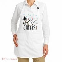 Cheers Snowman And Wine Christmas Apron thumb 2