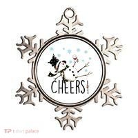 Cheers Snowman And Wine Christmas Ornament thumb 0