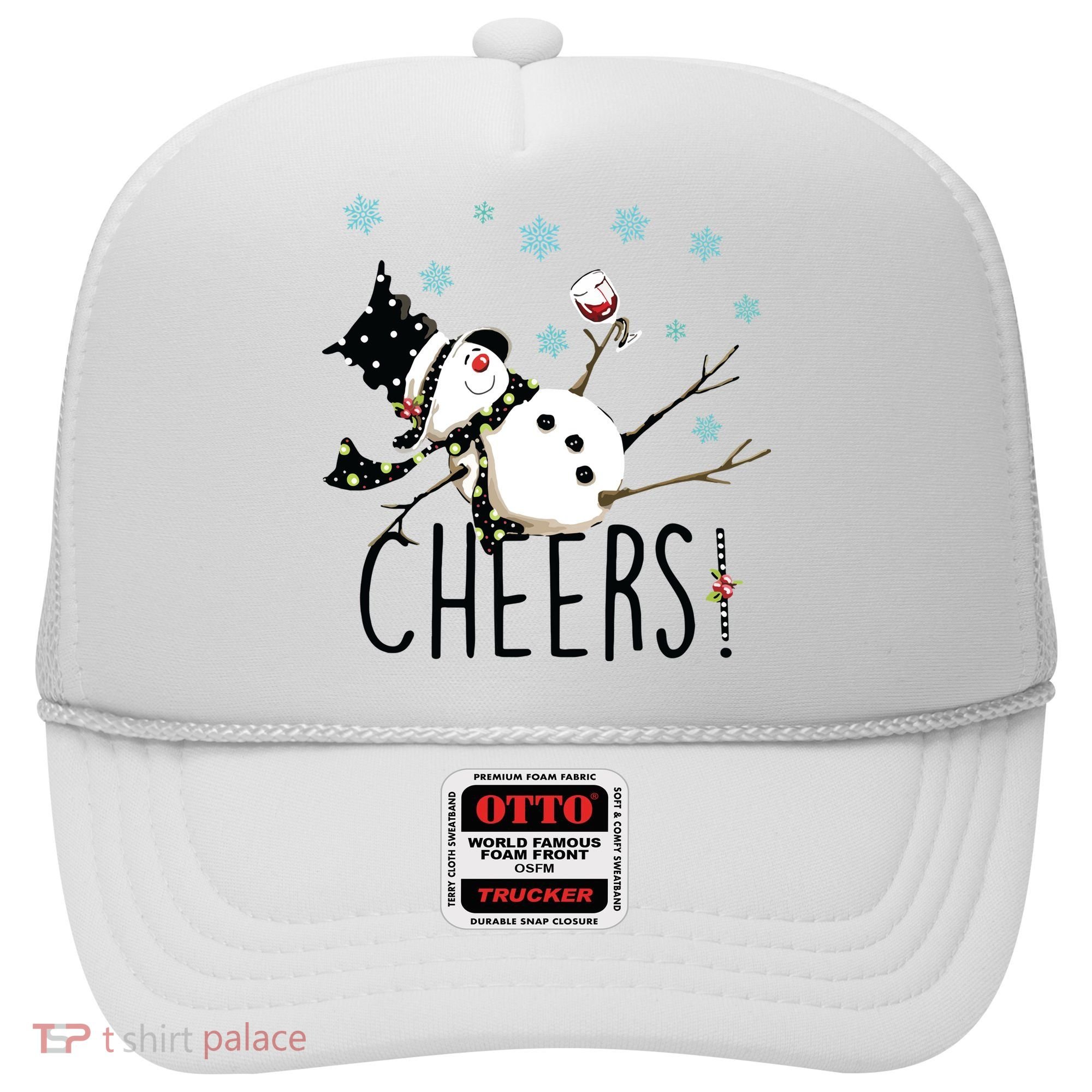Cheers Snowman And Wine Christmas Hat