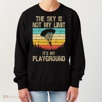 Cool Skydiving Art For Women Skydive Parachute Skydiver Women's Sweatshirt thumb 0
