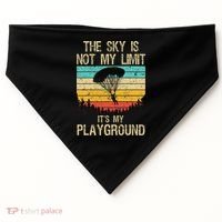 Cool Skydiving Art For Women Skydive Parachute Skydiver USA-Made Doggie Bandana thumb 0