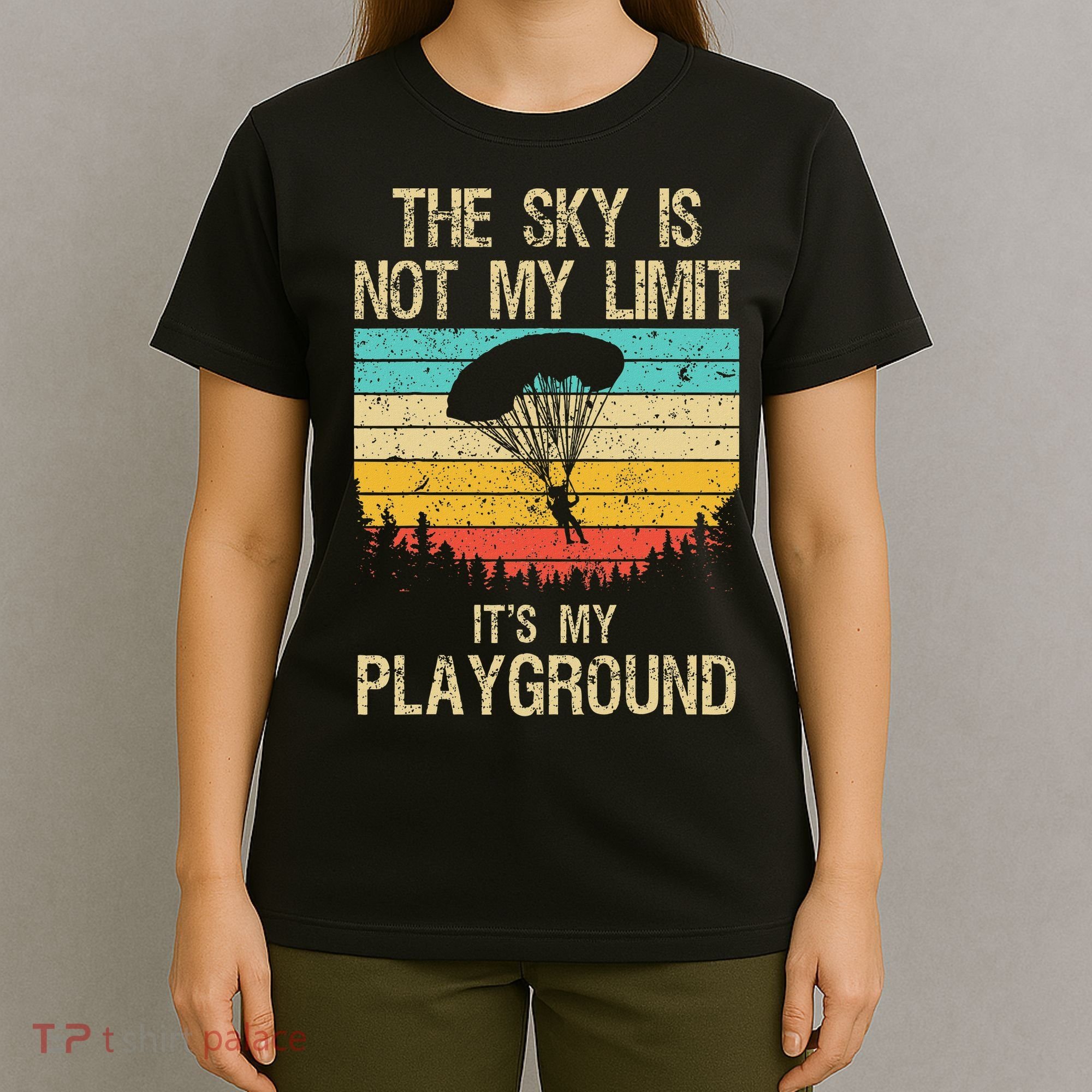 Cool Skydiving Art For Women Skydive Parachute Skydiver T-Shirt