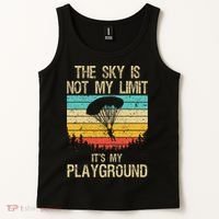 Cool Skydiving Art For Women Skydive Parachute Skydiver Tank Top thumb 2