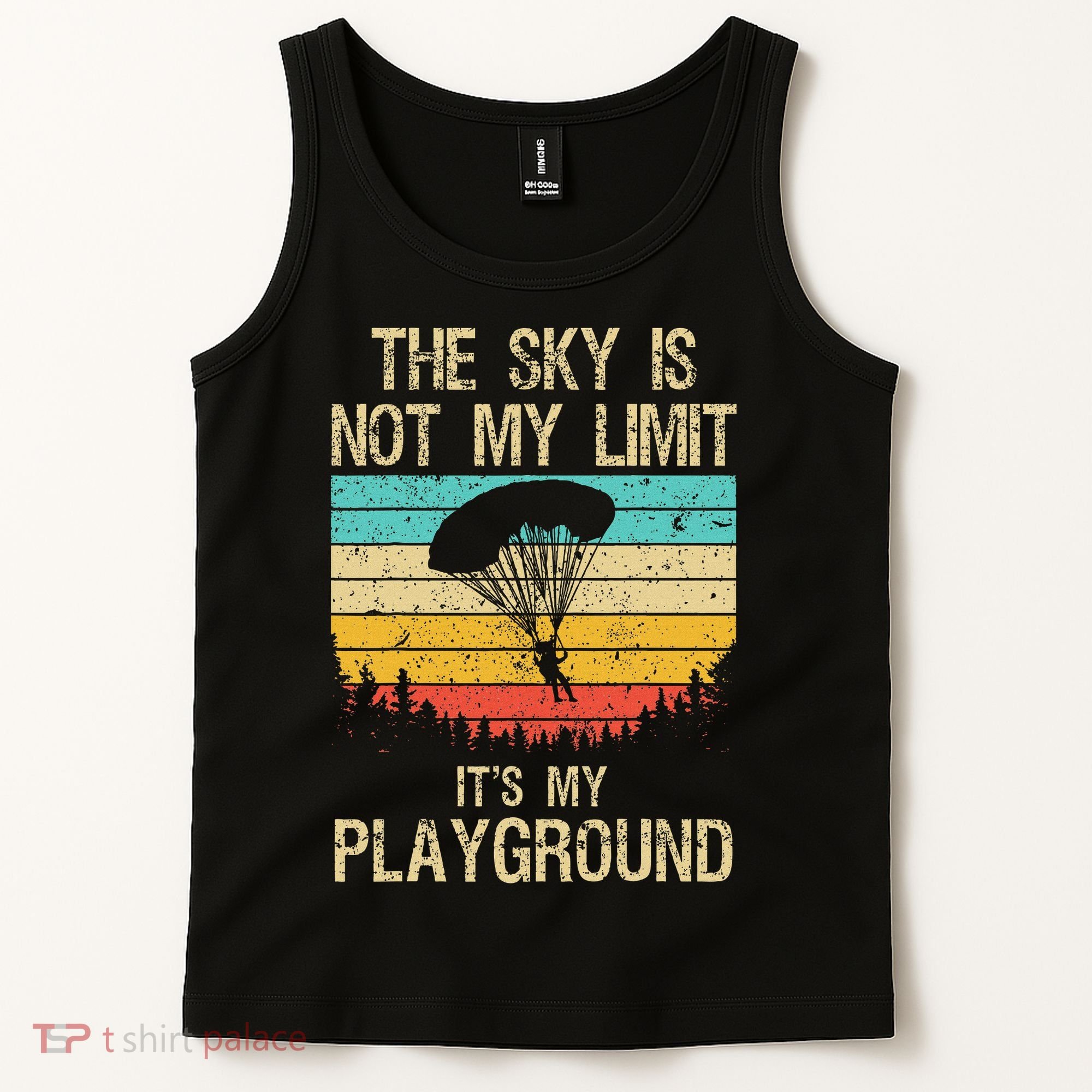 Cool Skydiving Art For Women Skydive Parachute Skydiver Tank Top