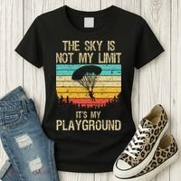Cool Skydiving Art For Women Skydive Parachute Skydiver Women's T-Shirt thumb 3