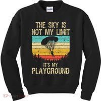 Cool Skydiving Art For Women Skydive Parachute Skydiver Kids Sweatshirt thumb 0