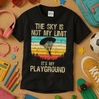 Cool Skydiving Art For Women Skydive Parachute Skydiver Kids T-Shirt thumb 3
