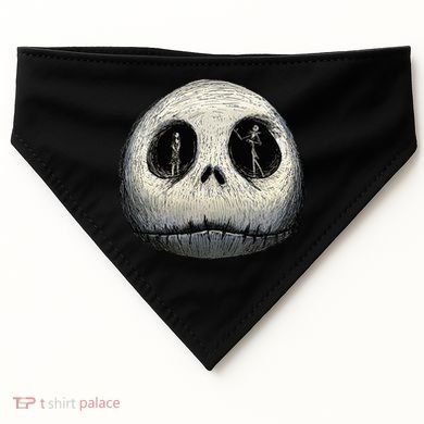 Christmas Sally And Jack Face USA-Made Doggie Bandana