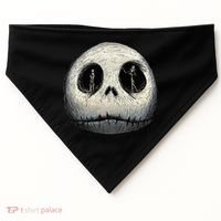 Christmas Sally And Jack Face USA-Made Doggie Bandana thumb 0