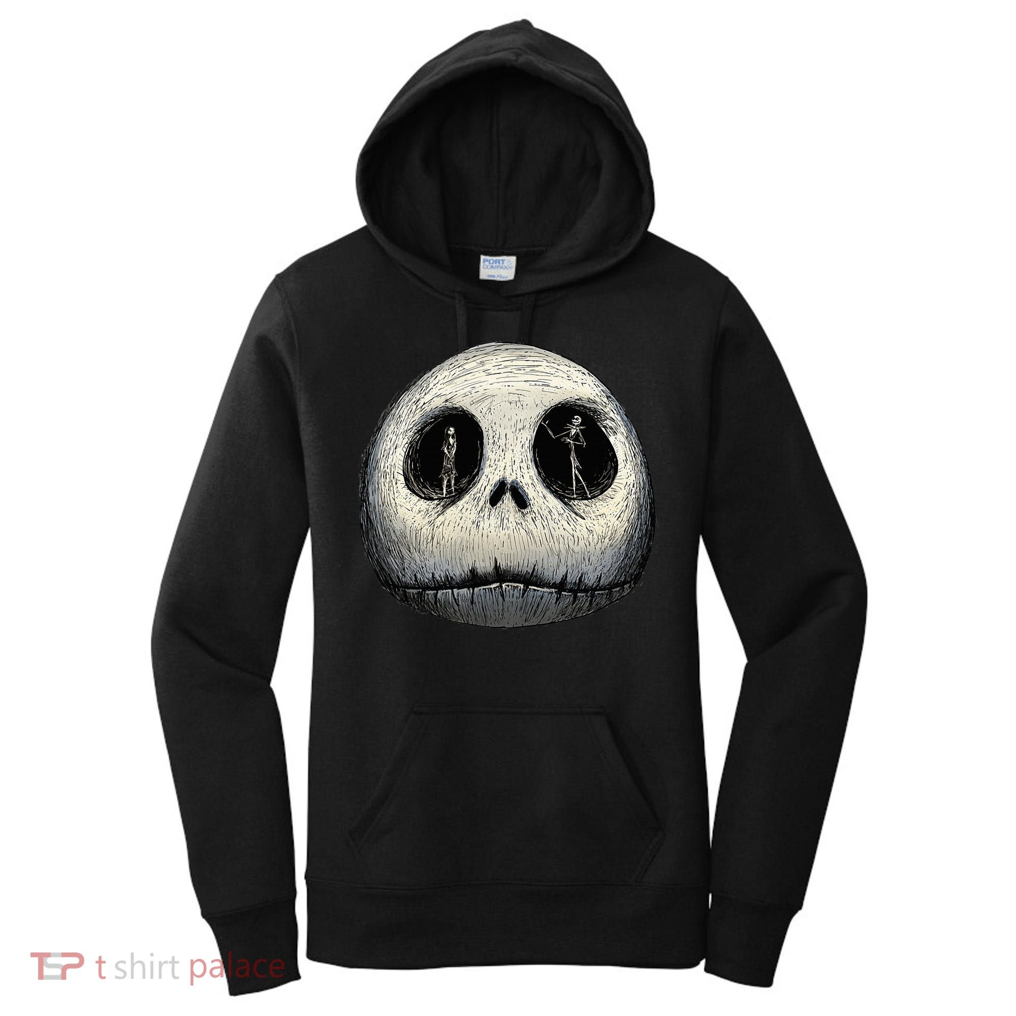 Christmas Sally And Jack Face Women's Hoodie