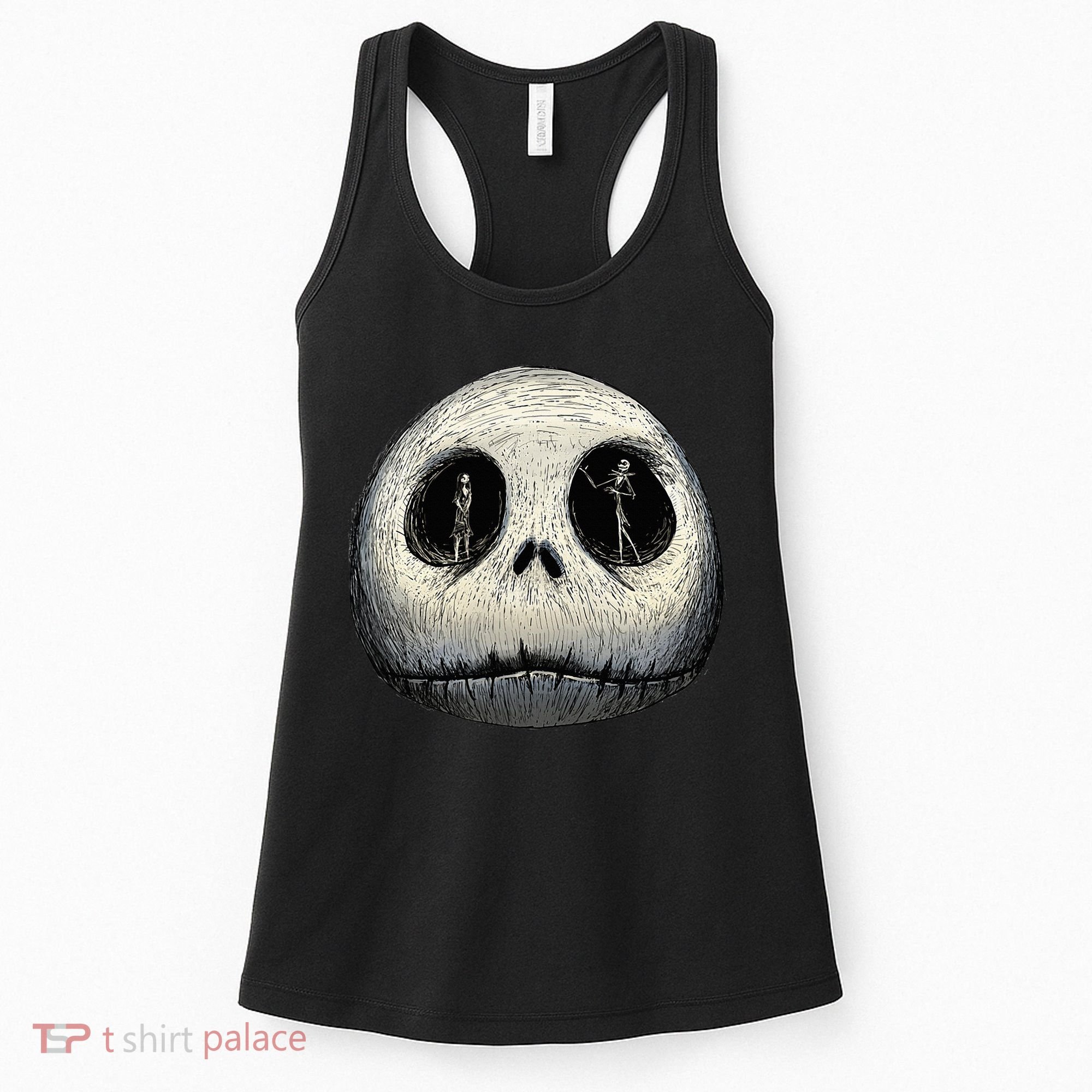 Christmas Sally And Jack Face Women's Tank Top