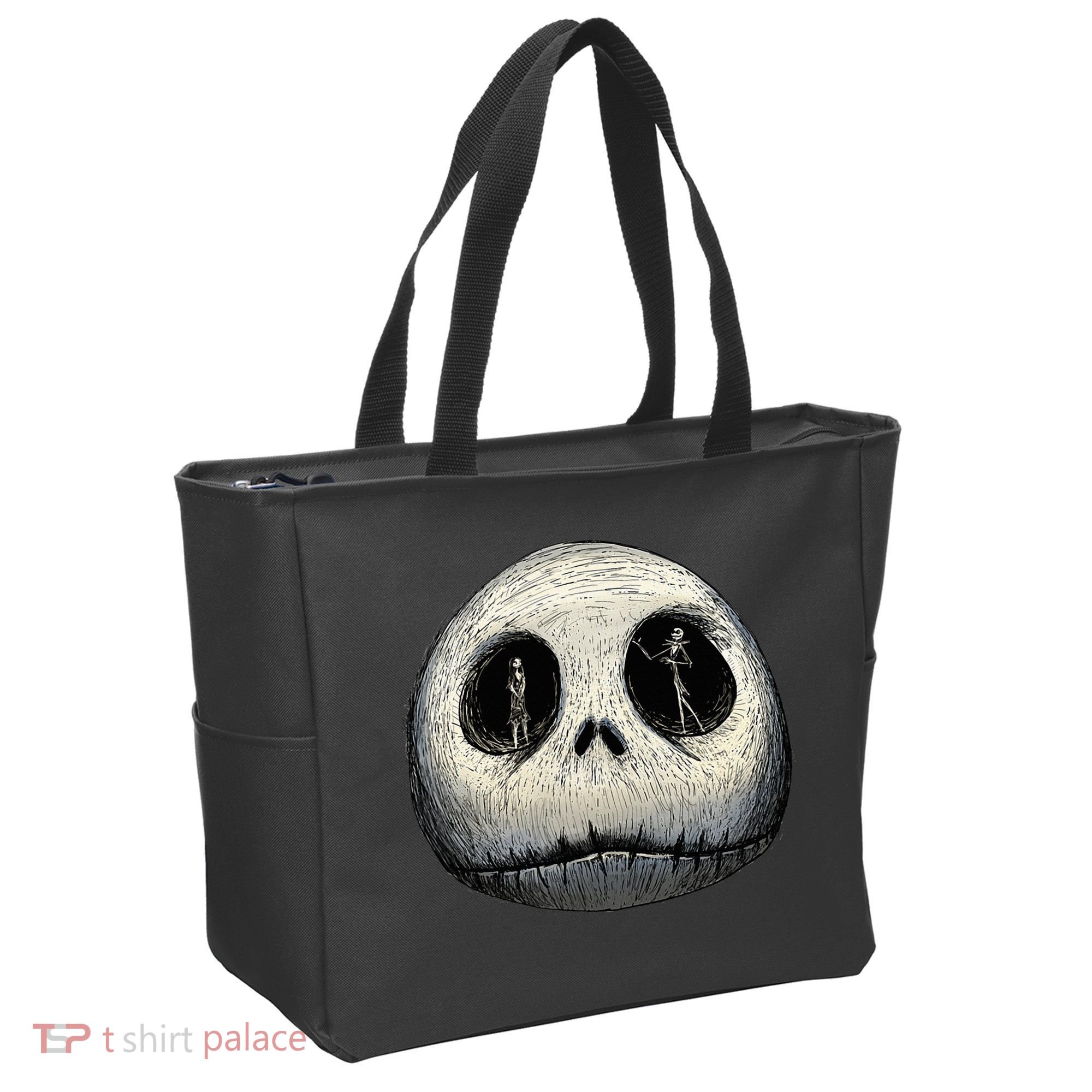 Christmas Sally And Jack Face Tote Bag