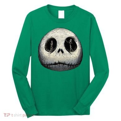 Christmas Sally And Jack Face Long Sleeve Shirt