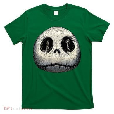 Christmas Sally And Jack Face T-Shirt