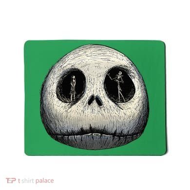 Christmas Sally And Jack Face Mousepad