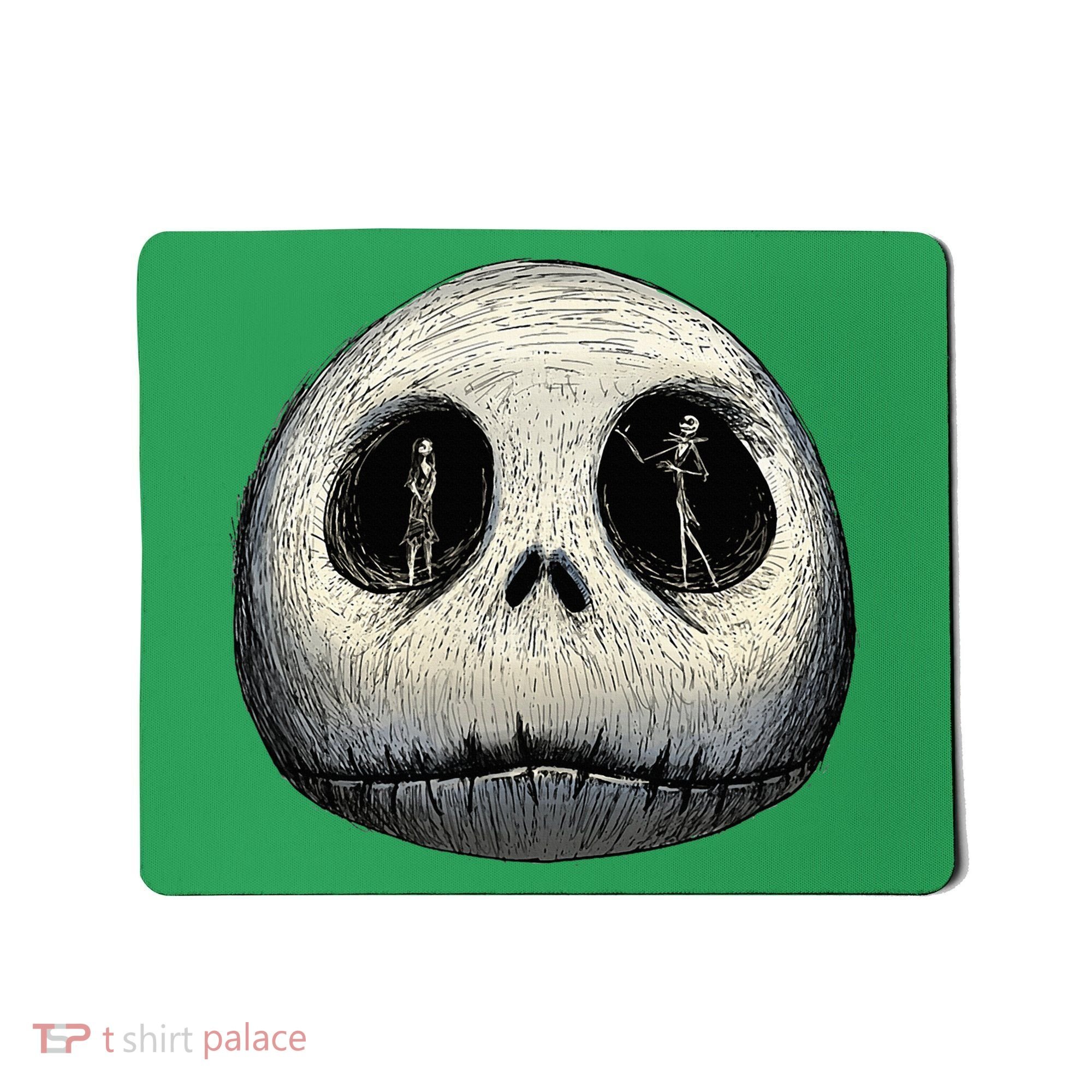 Christmas Sally And Jack Face Mousepad