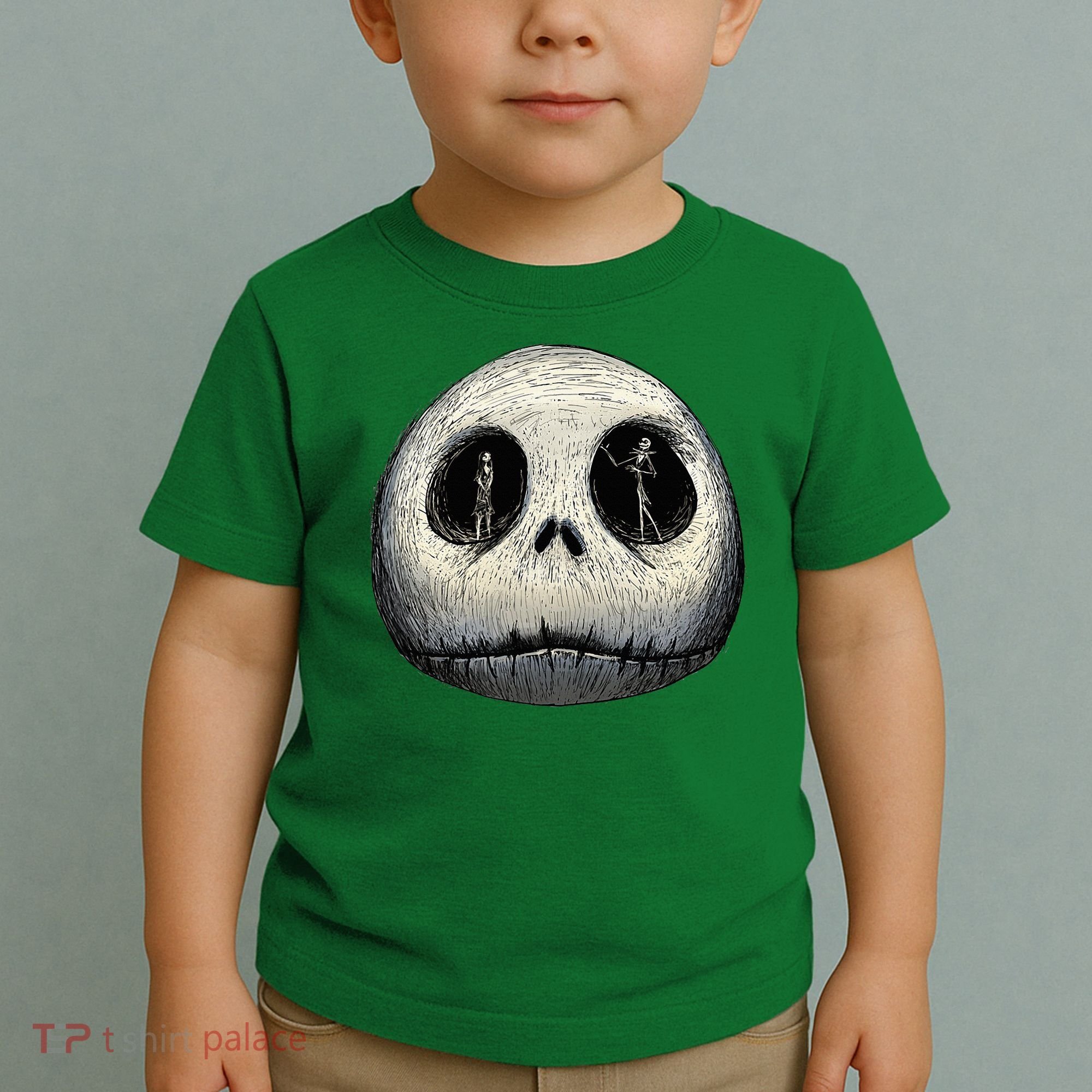 Christmas Sally And Jack Face Toddler T-Shirt