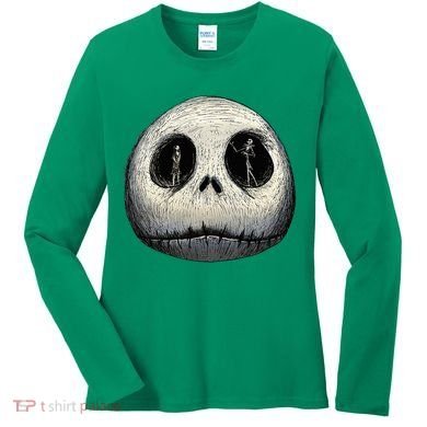 Christmas Sally And Jack Face Women's Long Sleeve Shirt