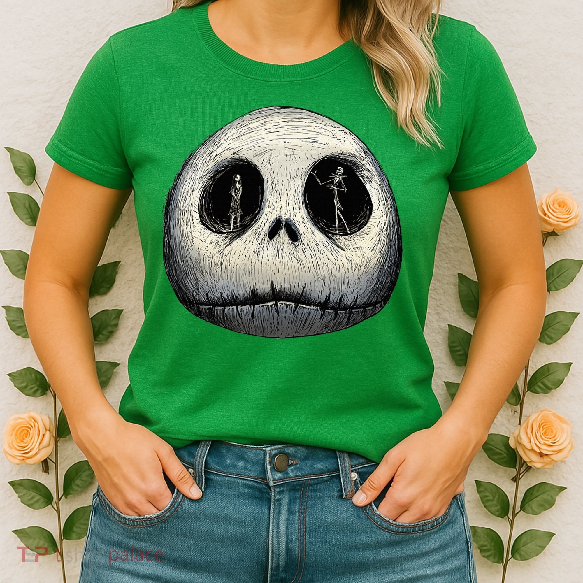Christmas Sally And Jack Face Women's T-Shirt