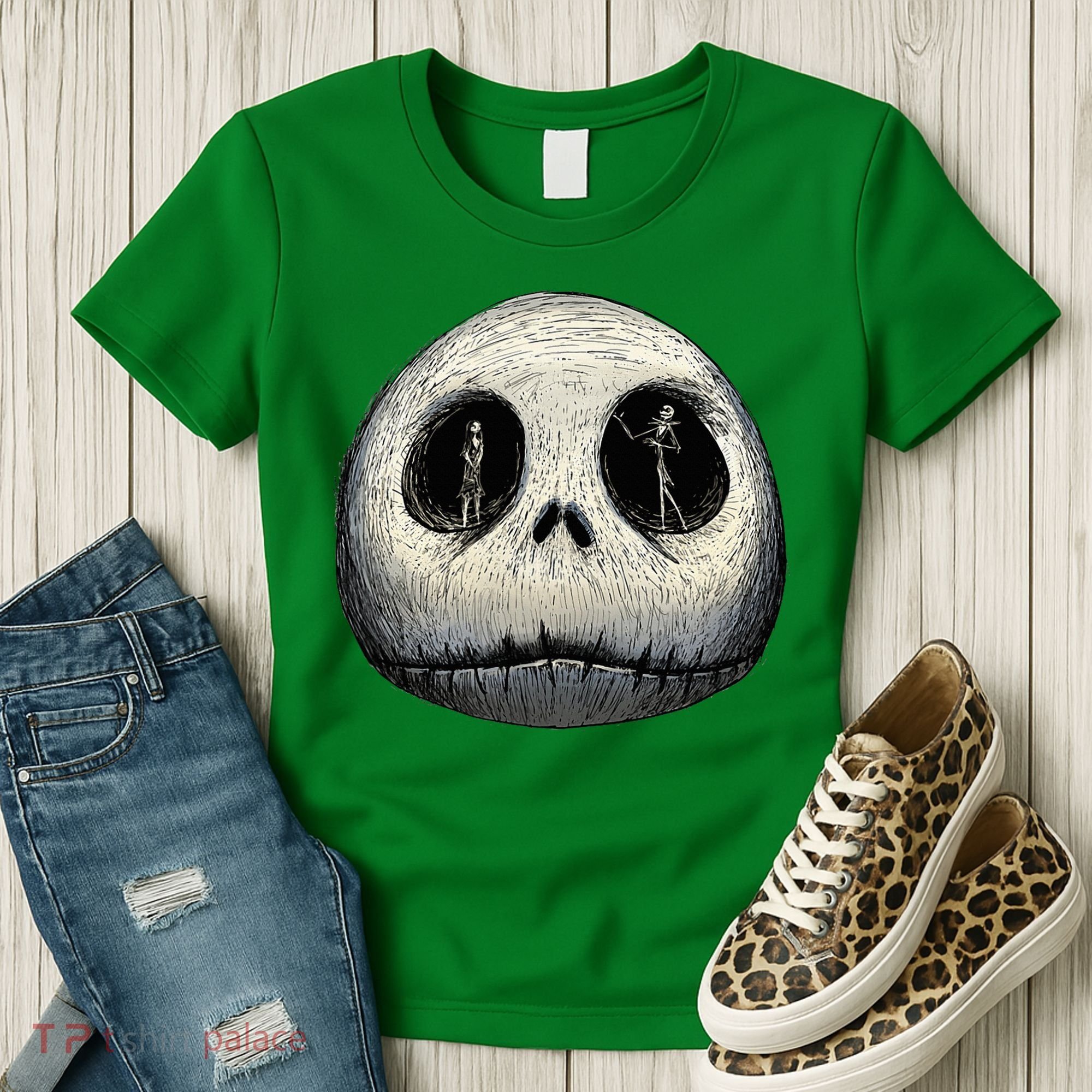 Christmas Sally And Jack Face Women's T-Shirt