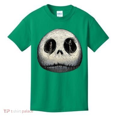 Christmas Sally And Jack Face Kids T-Shirt