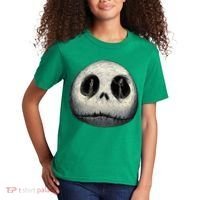 Christmas Sally And Jack Face Kids T-Shirt thumb 2
