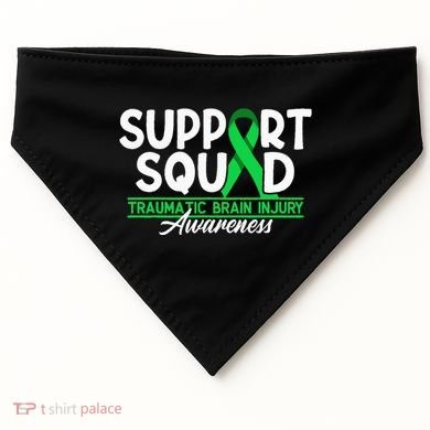 Cancer Support Awareness Squad I TBI Traumatic Brain Injury USA-Made Doggie Bandana