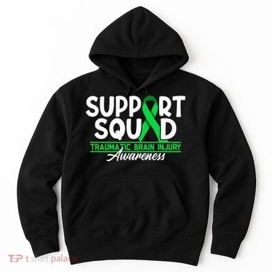 Cancer Support Awareness Squad I TBI Traumatic Brain Injury Hoodie