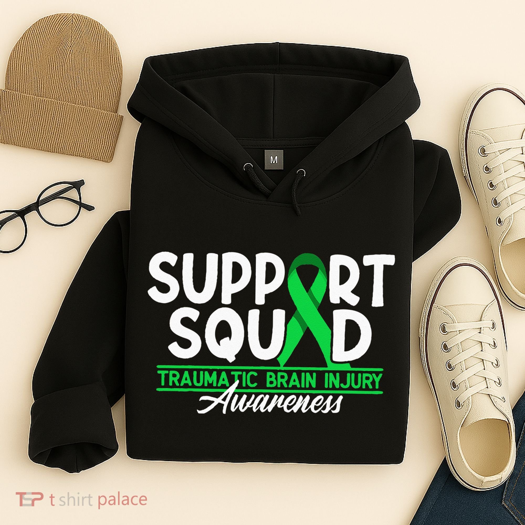 Cancer Support Awareness Squad I TBI Traumatic Brain Injury Hoodie