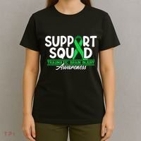 Cancer Support Awareness Squad I TBI Traumatic Brain Injury T-Shirt thumb 4