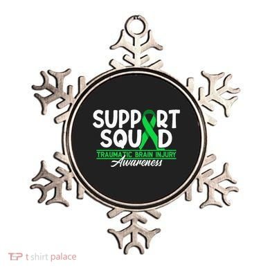Cancer Support Awareness Squad I TBI Traumatic Brain Injury Ornament
