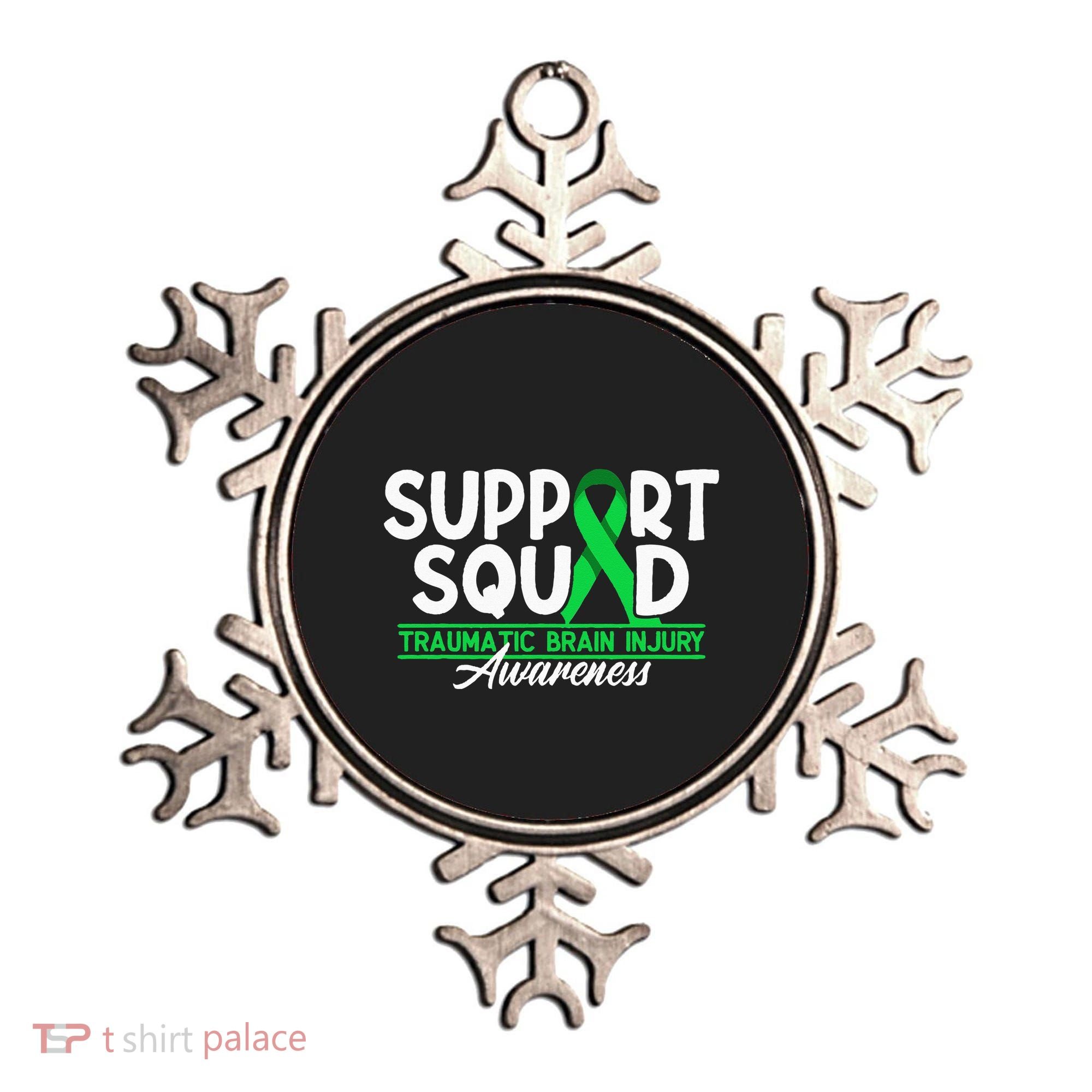 Cancer Support Awareness Squad I TBI Traumatic Brain Injury Ornament