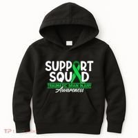 Cancer Support Awareness Squad I TBI Traumatic Brain Injury Kids Hoodie thumb 0