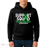 Cancer Support Awareness Squad I TBI Traumatic Brain Injury Kids Hoodie thumb 4
